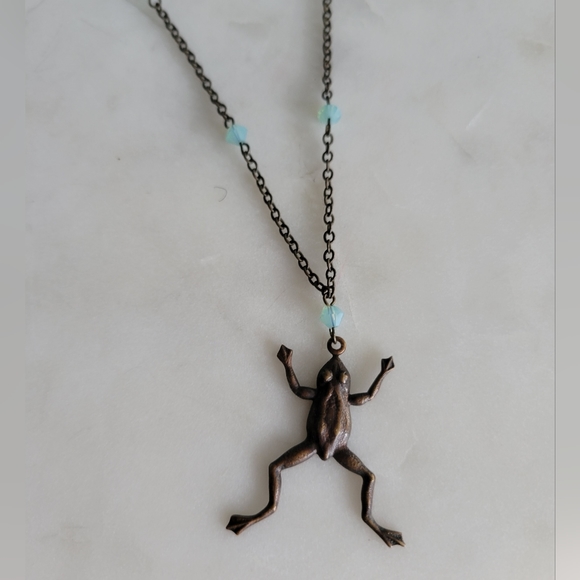 Jewelry - Handmade Frog Necklace 15"